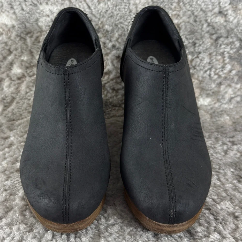 Dr. Scholls Size 7.5 Perforated Wedge Heel Ankle Booties Black‎ Women